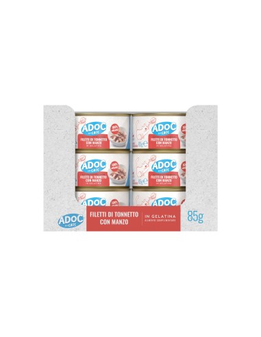 Dreesy by ADoC Cat Cat Tuna with Beef - 24 Tins of 85gr - Pet Food