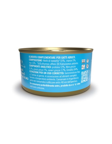 ADoC Cat Gatto Tonnetto con Manzo - 24 Lattine da 85gr - Alimenti per Animali