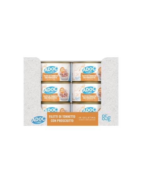 ADoC Cat Cat Atún con Jamón - 24 Latas de 85gr - Alimento para mascotas