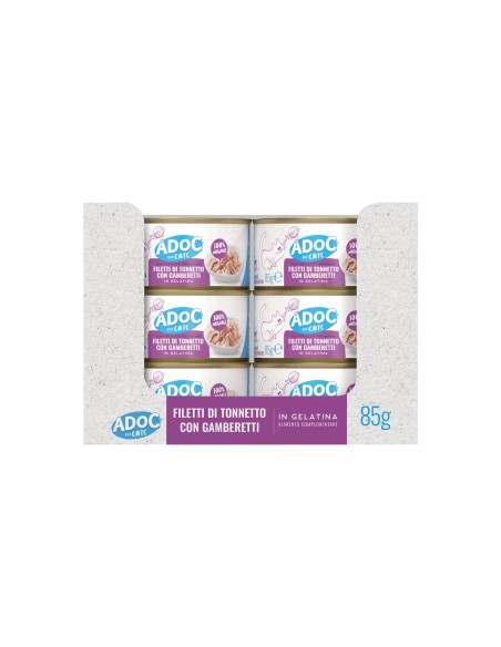 ADoC Cat Cat Atún con Camarones - 24 Latas de 85gr - Alimento para mascotas