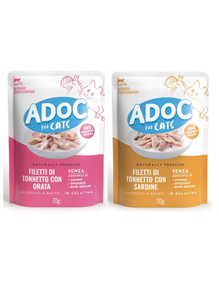 ADoC MIX ORATA SARDINA Cat Gatto - 20 Buste da 70gr