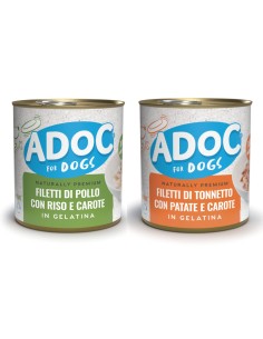ADoC Dog Wet Food for Dogs Mix Chicken with Rice and Carrots Tuna with Potatoes and Carrots - 16 285gr Cans - Soul Food