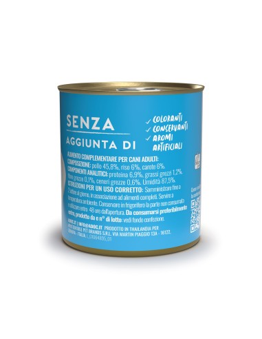 ADoC Dog Wet Food for Dogs Mix Chicken with Rice and Carrots Tuna with Potatoes and Carrots - 16 285gr Cans - Soul Food