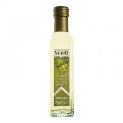 Aceto di Vino Bianco Casa Verdi 100% Italiano - Bottiglia da 250ml - Olio, aceto e sale