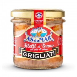 Filetti di Tonno Grigliato As Do Mar all'Olio di Oliva - Barattolo da 150gr - Pesce in Scatola