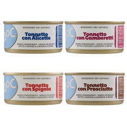 ADoC Cat Cibo Umido per Gatti Gusti Misti - 24 Lattine da 85gr - Alimenti per Animali