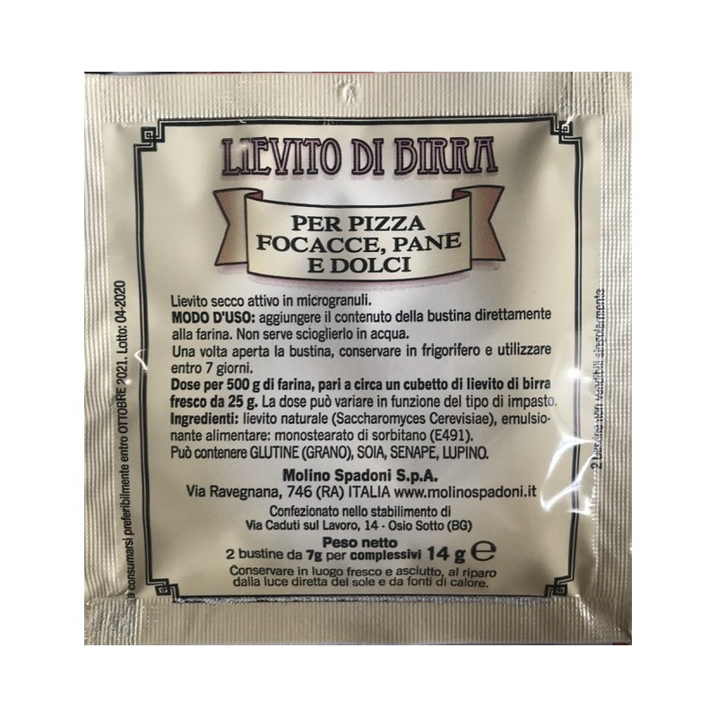 Lievito di Birra Secco in Granuli per Pizza Focacce Pane e Dolci 2